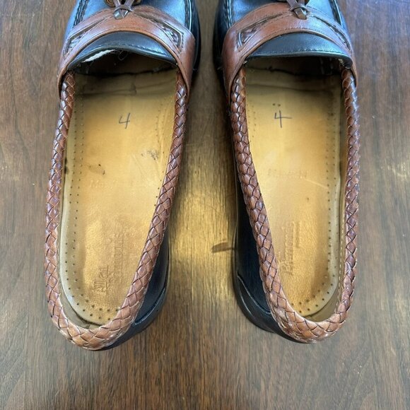 Allen Edmonds Maxfield Leather Tassel Loafers Black Brown Men’s Size 11A main image 4